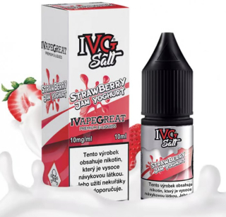 E-Liquid IVG SALT Strawberry Jam Yoghurt 10ml - 10mg