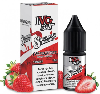 E-Liquid IVG SALT Strawberry Sensation 10ml - 10mg