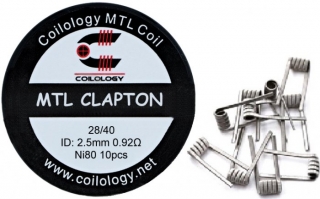 Předmotané spirálky Coilology MTL Clapton Ni80 0,92ohm 10ks
