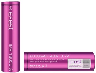 Baterie Efest typ 18650 3000mAh 35A